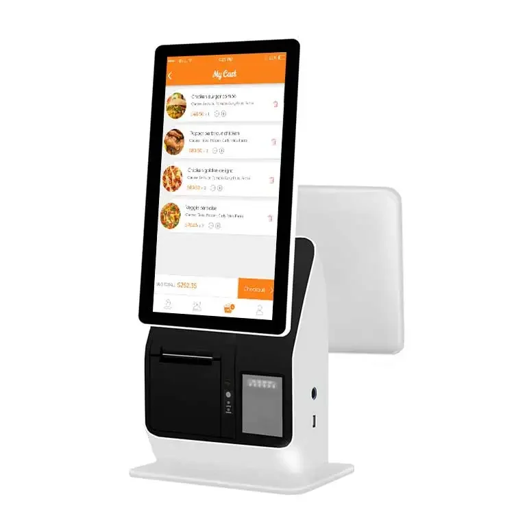 

Restaurants Food Kiosk Ordering Self Service Payment Ordering Machine with Printer and Card Reader