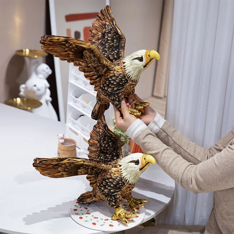 1Pc 30Cm Simulatie Adelaar Knuffels Gevulde Levensechte Dierenpop Zacht Vogelkussen Schattig Kinderspeelgoed Cadeau Voor Kinderen Jongen Verjaardag