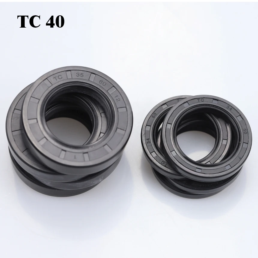 

TC TG4 40*50-90*5-12mm ID Black Nitrile Rubber NBR Grooved U Lip Sealing Rotary Shaft Gasket O Ring Spring Skeleton Oil Seal