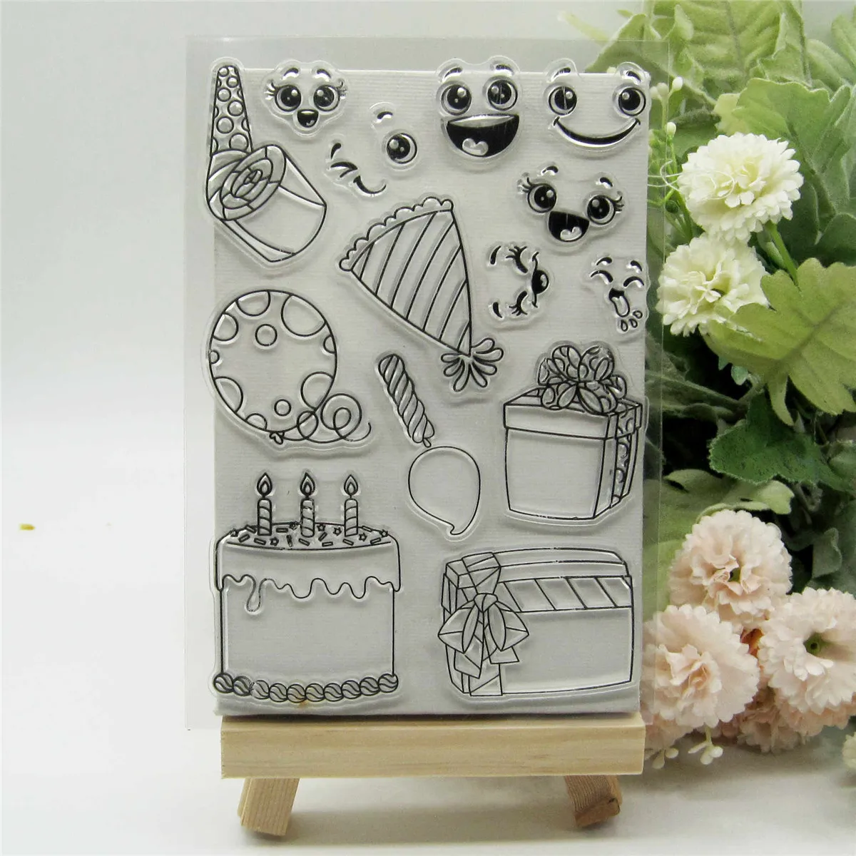 Silicone Clear Rubber Stamp, Sheet Cling, DIY Scrapbooking, Cute Pattern, Photo Album Paper Decoration, Holiday Appliance