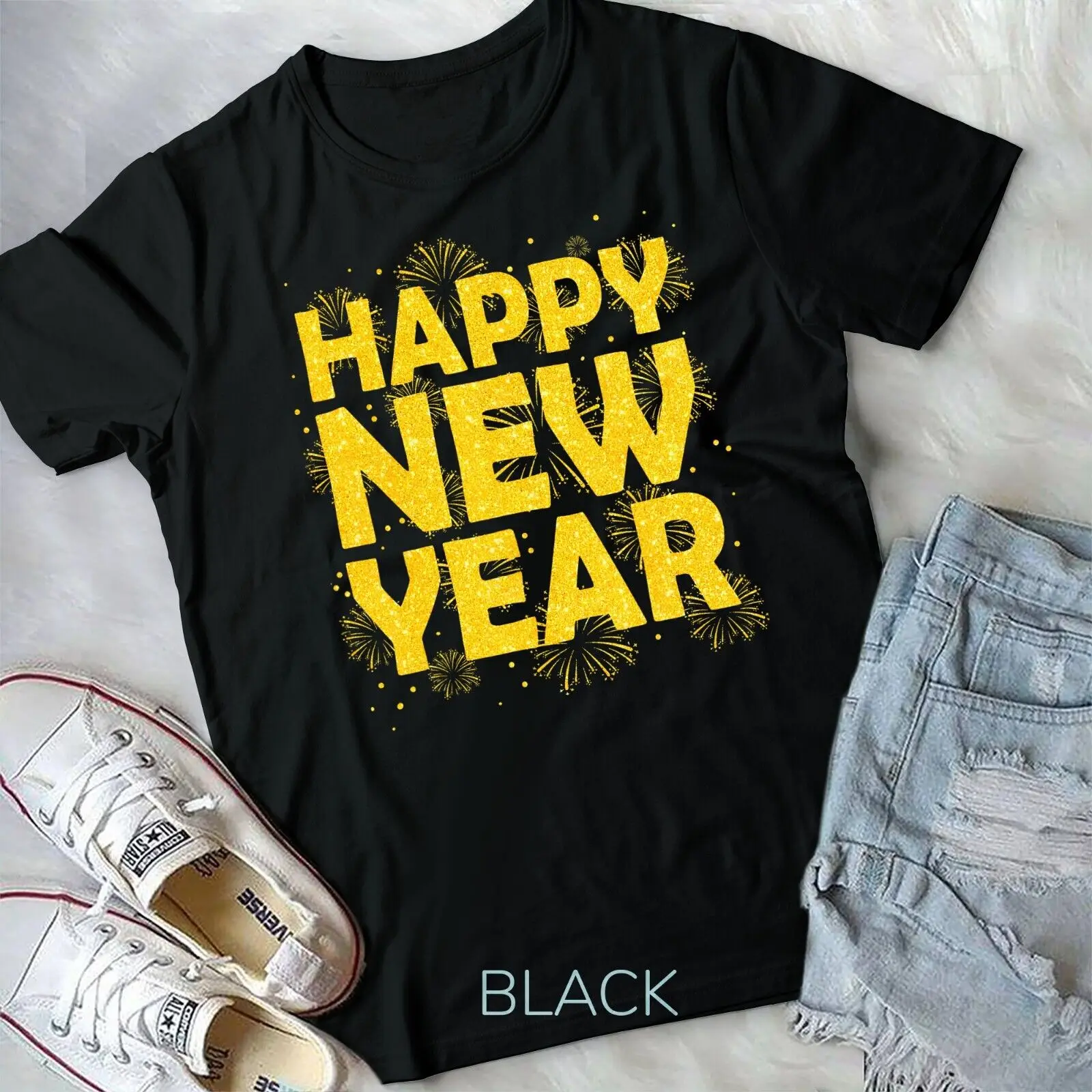 

Happy New Year NYE Party 2024 Funny New Years Eve Confetti Unisex T-shirt