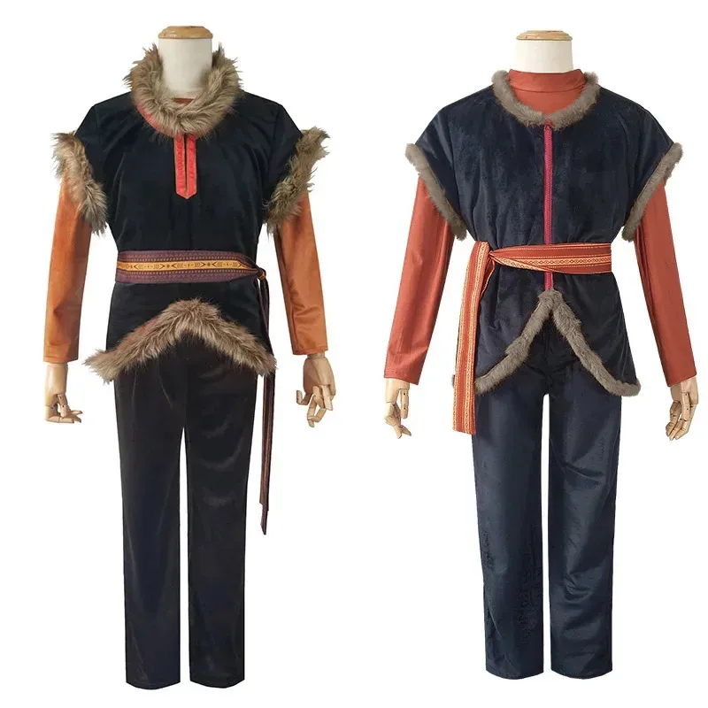 Disfraz de Frozen Kristoff, disfraz de Anime, traje de cosplay para hombres, puesta en escena, Halloween, carnaval, fiesta, rollo, ropa de juego, conjunto completo