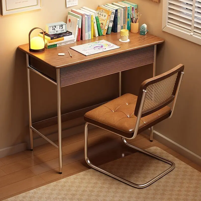 Computer desk width 45CM small apartment study table with drawers office writing desk y