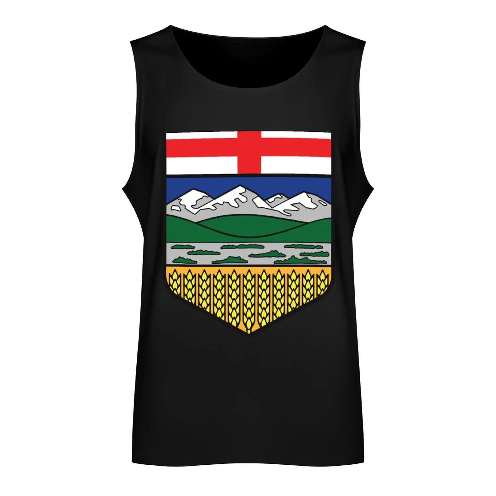 Alberta provincial flag with blue background Canada HD High Quality Online Store Tank Top Vest