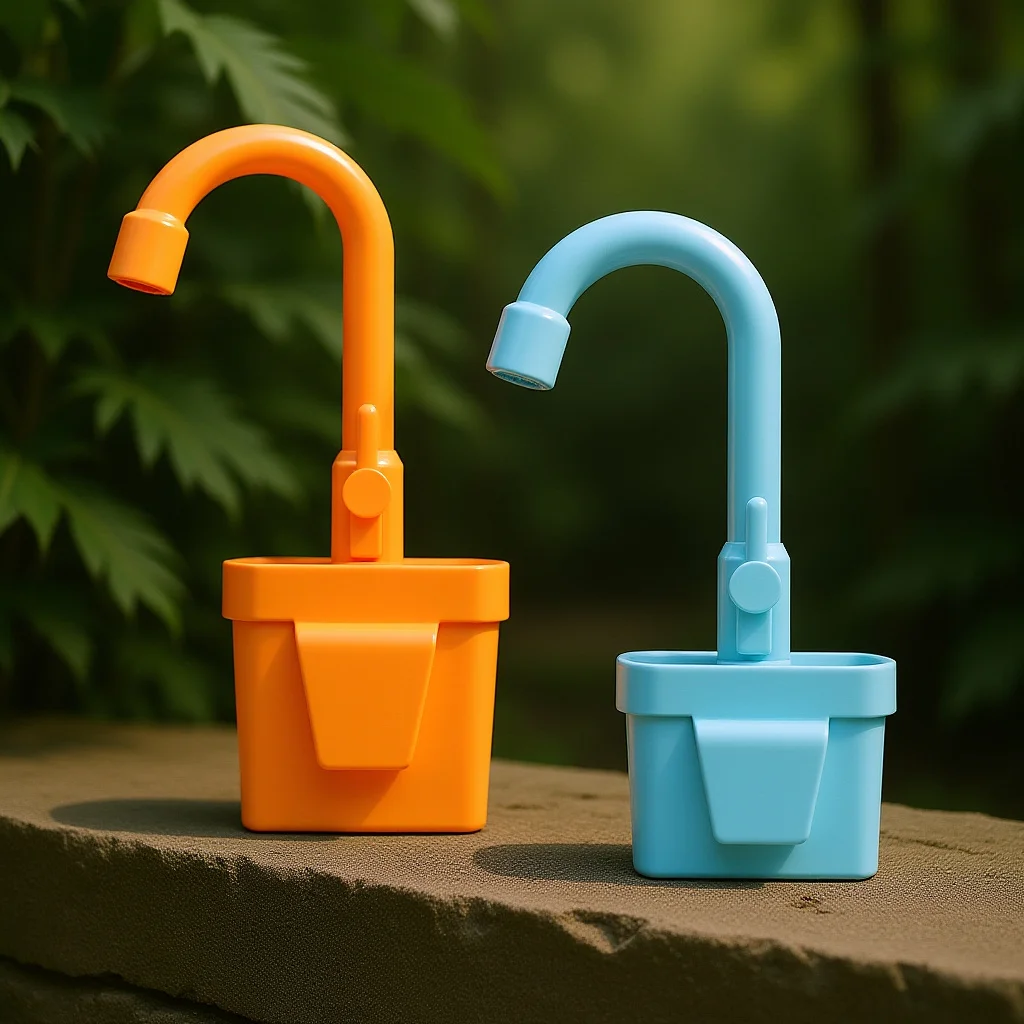 2 Stuks Plastic Waterkraan Speelbal Kunstmatige Keukenkraan voor Kinderen Fantasiespel Leren Ervaring Veilig Draaien Ontwerp