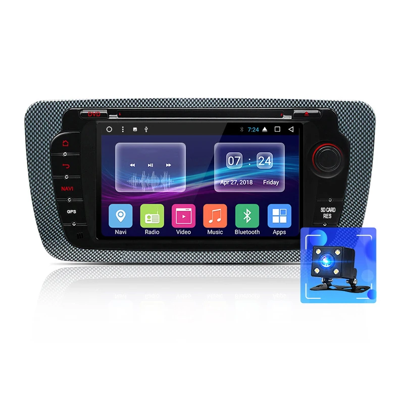 2 Din Android 7.1 Car DVD Multimedia Player for Seat Ibiza 2009-2013 GPS Navigation OBD2 RDS Radio Video Audio Player