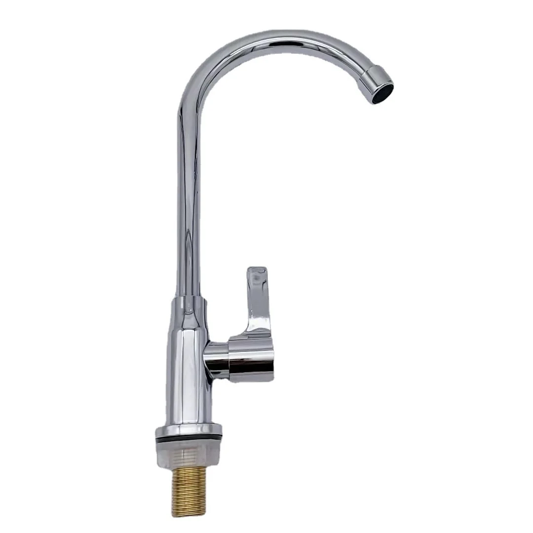 Stainless Steel Single Hole Household Faucet Kitchen Dishwashing Faucet Kitchen Basin Sink Universal Rotating Single Hole Faucet