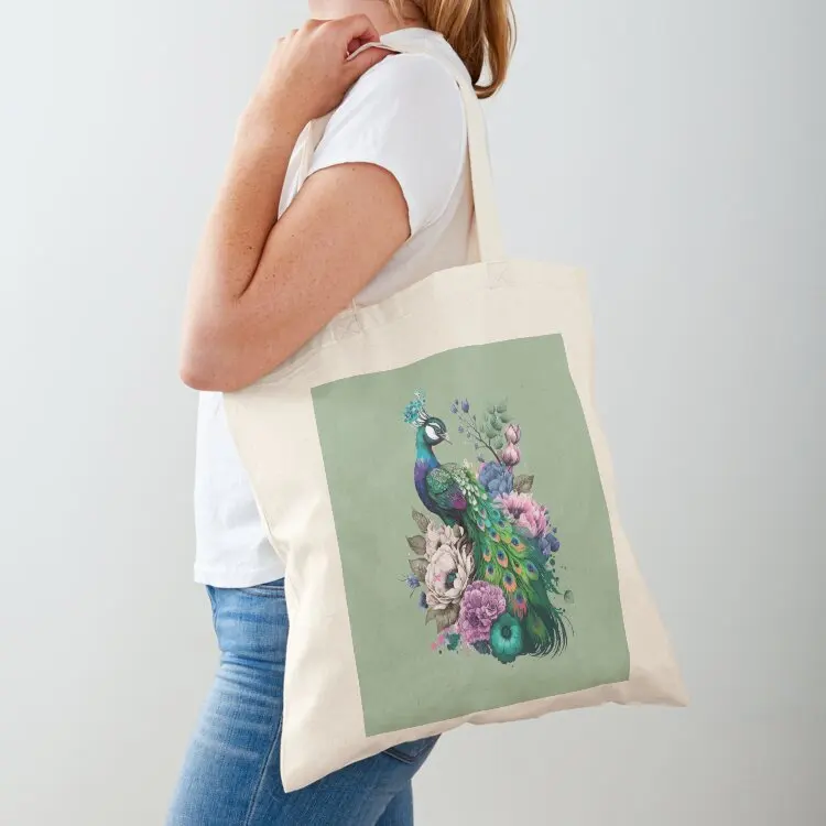 

Beautiful peacock gift Tote Bag Cloth bags personalized tote bag for beach Custom bag