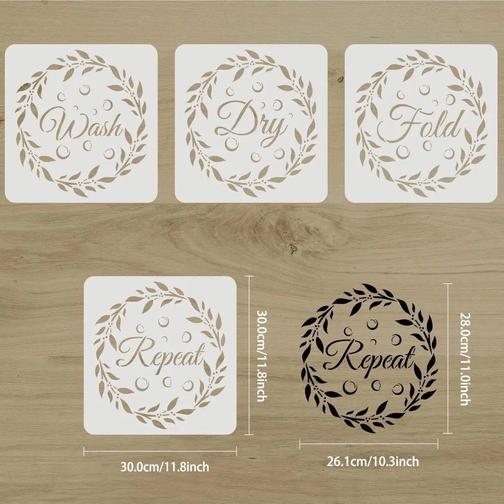 Environmental Protection Theme Plastic Drawing Painting Stencils Templates Sets Other Pattern 30x30cm 4sheet/set