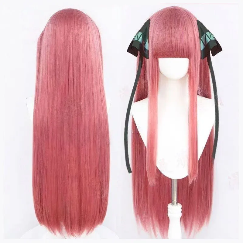 

Аниме Накано Нино Косплей Парик Длинные Розовые Волосы Банты Головной Убор Бабочка