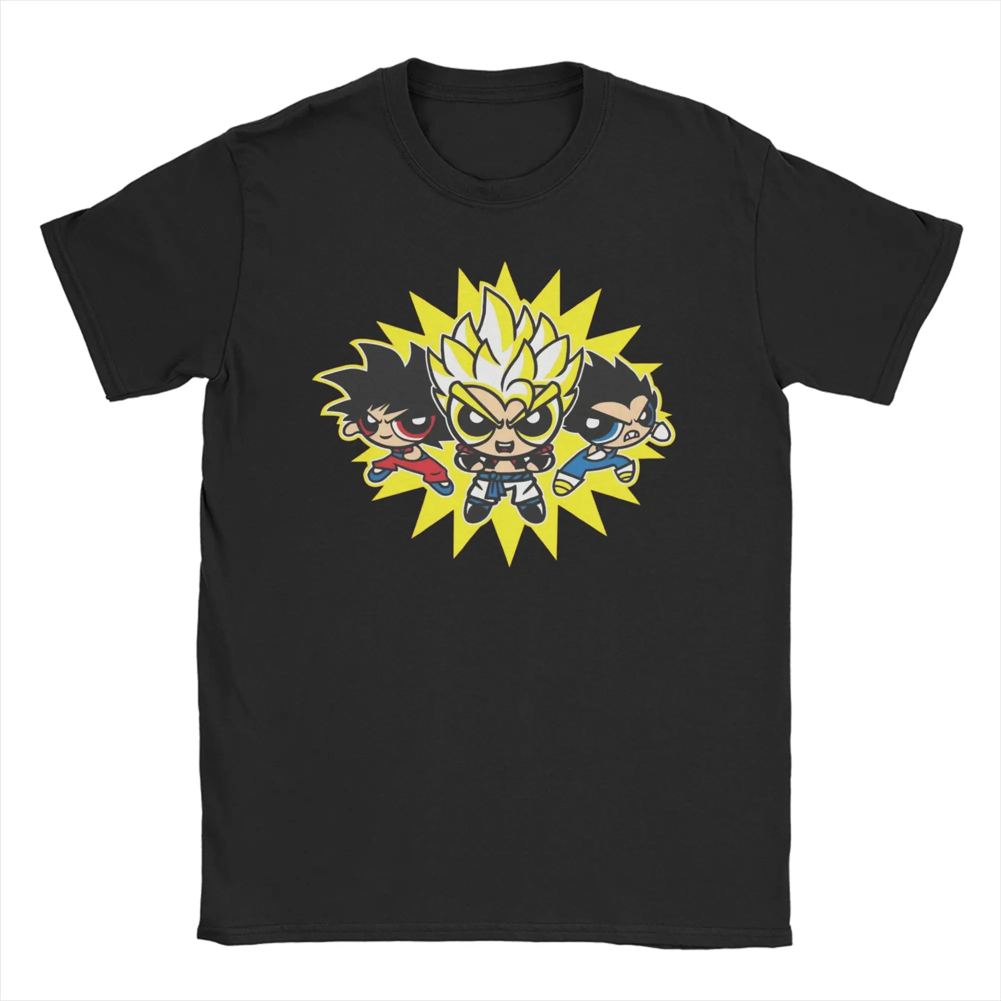 Camisetas Dragon Ball DBZ Goku para Homens e Mulheres, Vegeta Saiyan, Roupas de Algodão Puro, Camiseta de Manga Curta com Gola Redonda, Tamanho Plus