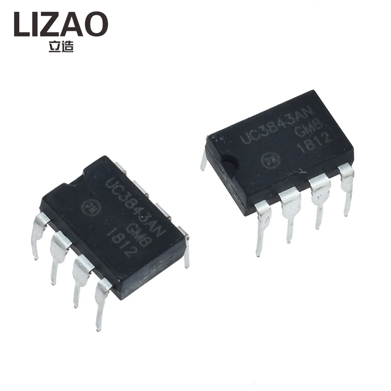LIZAO 10Pcs UC3842AN UC3843AN DIP8 Controlador PWM de Modo de Corriente IC UC3842 UC3843 UC3842A UC3843A UC3843B Chip