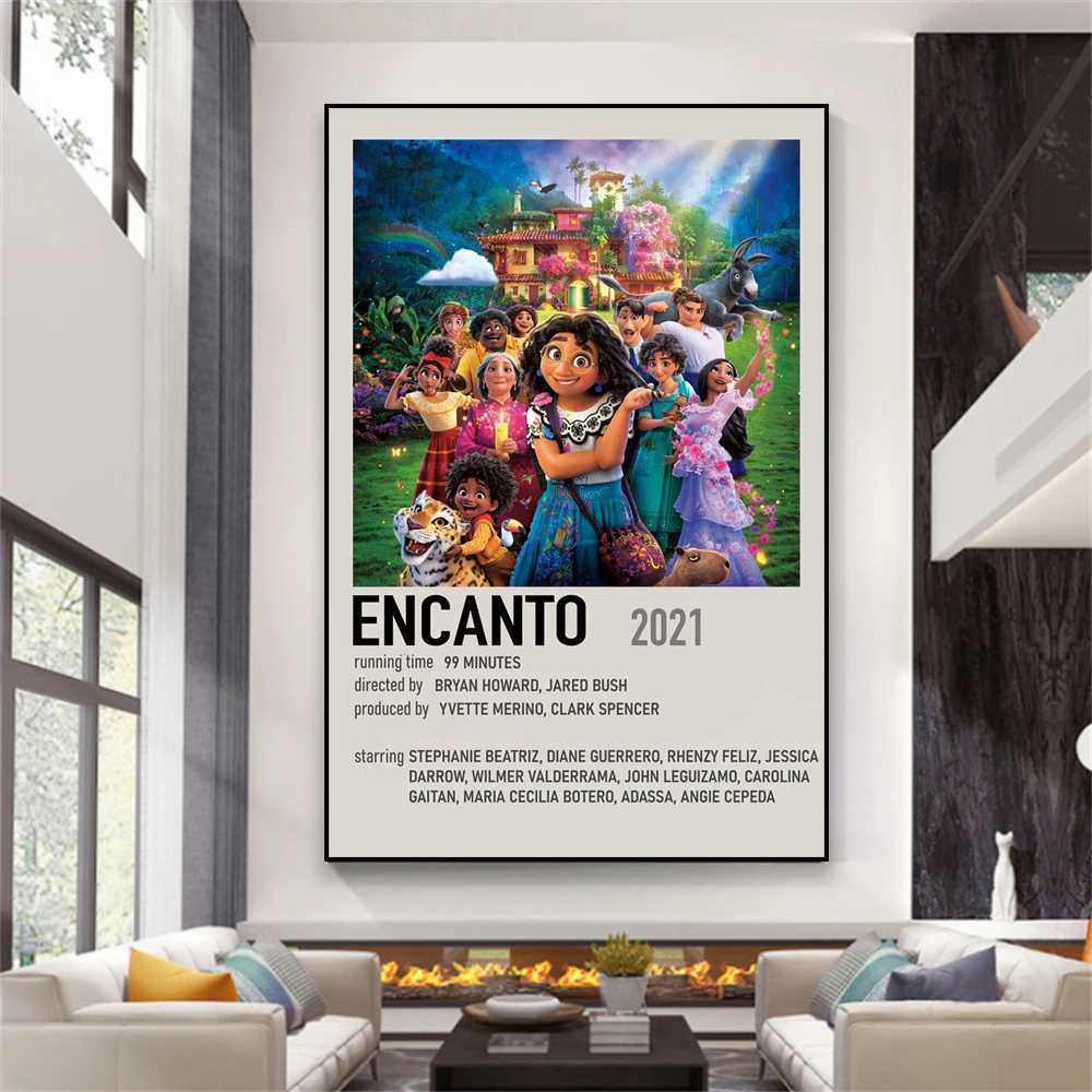 

Vintage Art Disney Movie Encanto Poster Classical Movie Poster Retro Art Introduction Prints Canvas Painting Home Decoration