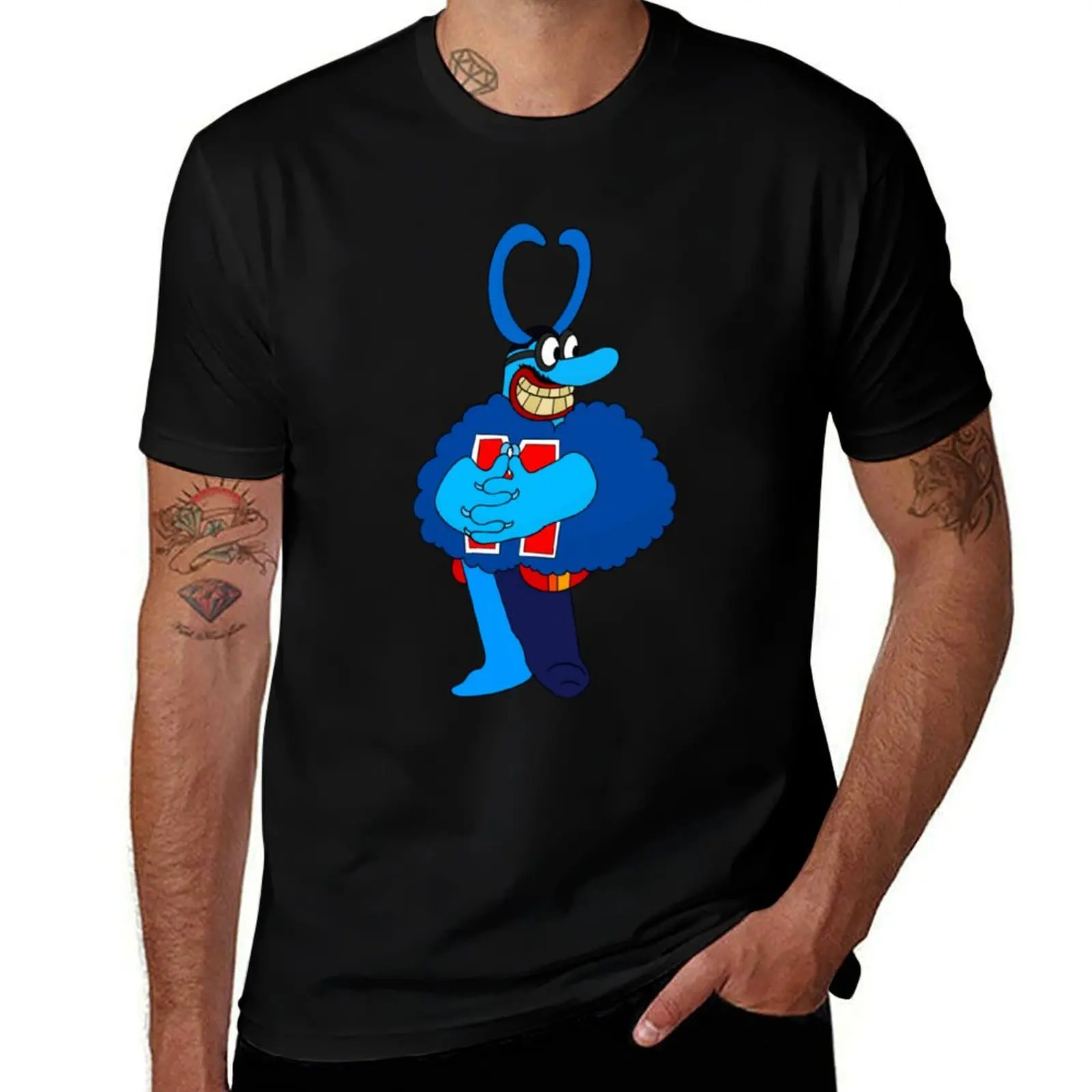 Blue Meani T-Shirt Basic Short Sleeve for Men T-Shirt