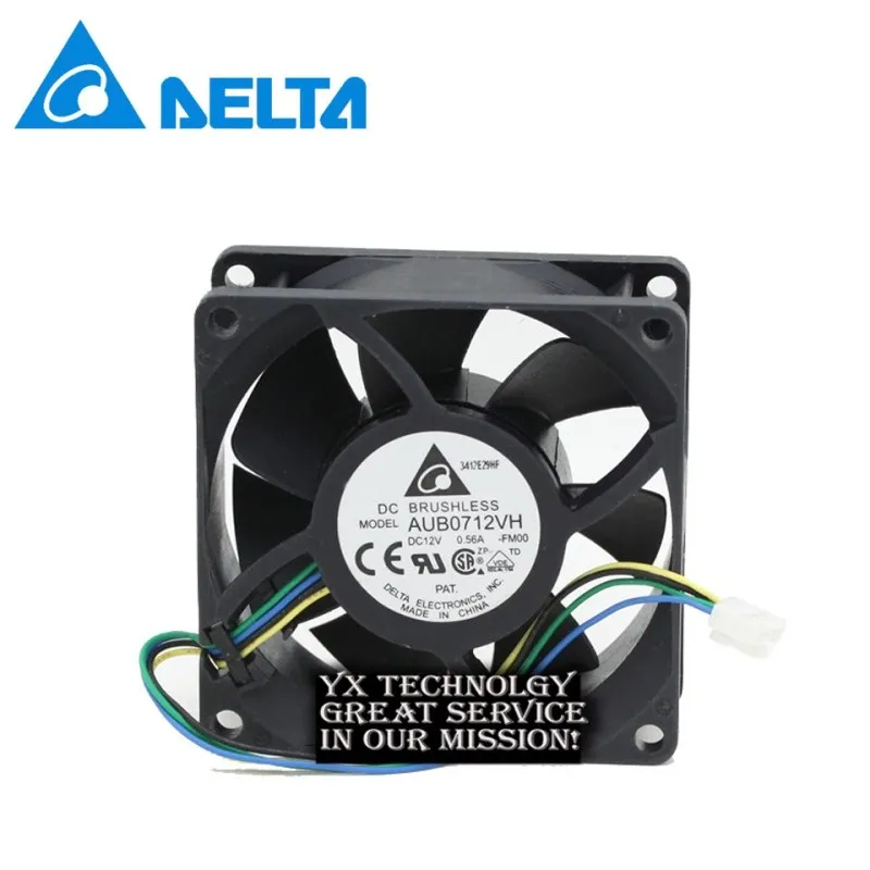 

AUB0712VH 12V 0.56A 7CM 70mm 7025 4-wire PWM temperature controlled cooling fan for delta