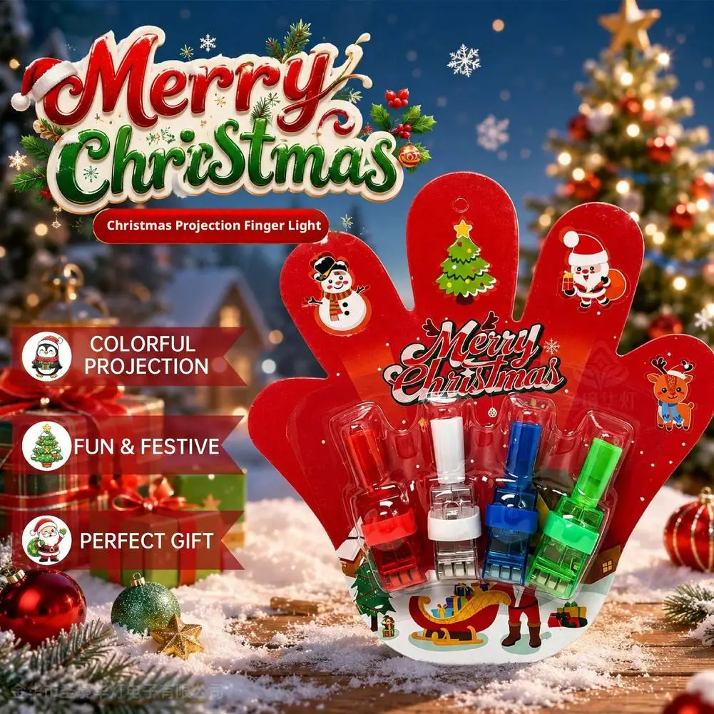 Halloween Finger Lights Christmas Party Finger Projector Lights Glow in the Dark Light Up Toys Stocking Stuffers Xmas Gifts