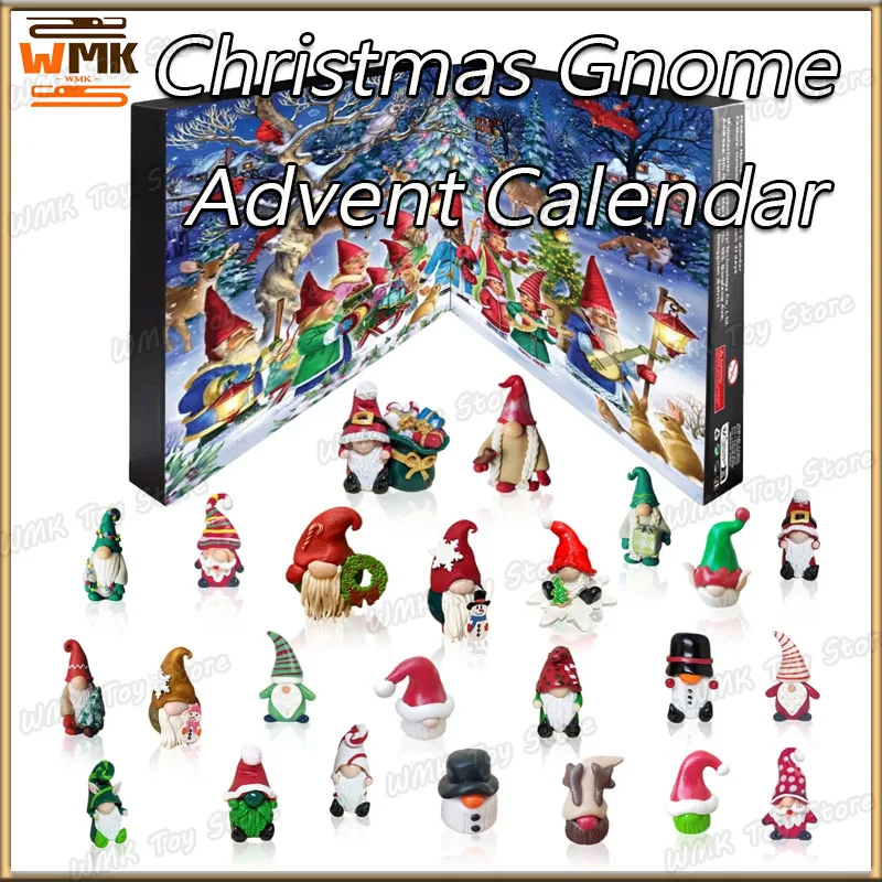 Miniso Christmas Gnome Advent Calendar Countdown Calenda Gift Festival With Collectible Gnome Dolls Festival Decoration Custom