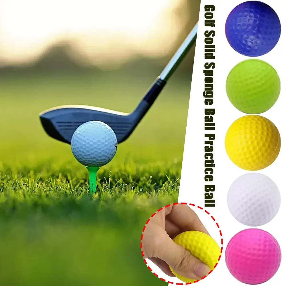 10Pcs Golf Ball PU Foam Solid Sponge Soft Ball Indoor Outdoor Practice Supplies Training Golf Children A9J8