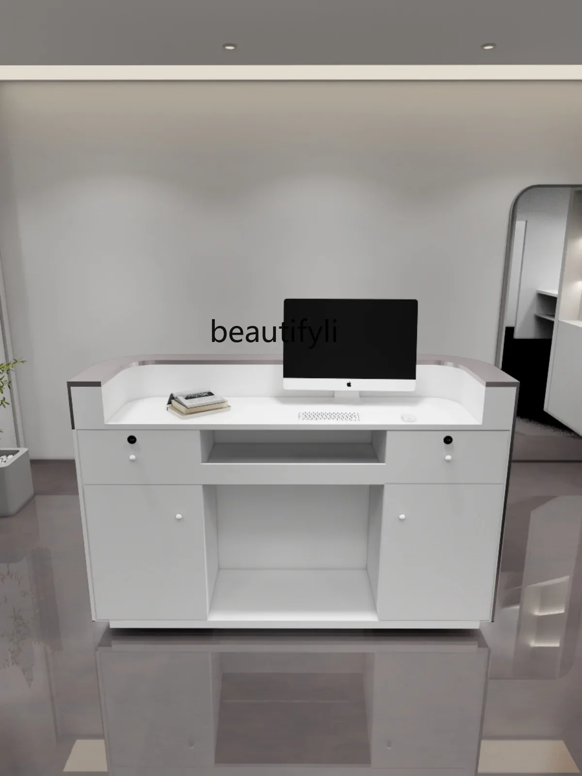 Clothing Shop Small Cashier Simple Barber Beauty Salon Reception Table Fashion Shop