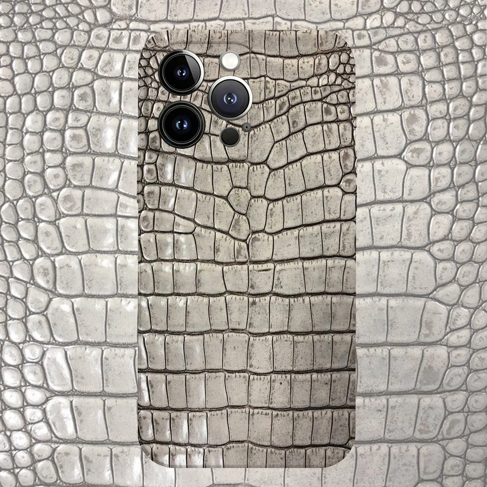 Color Crocodile Phone Case for Samsung Galaxy S20 S21 S22 S23 S24 S25 FE Plus Note20 Ultra 4G 5G Glossy Film Hard PC Cover