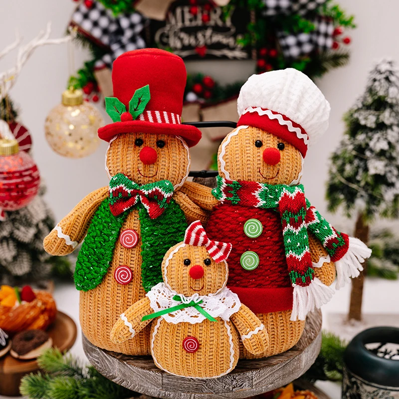 

Merry Christmas Creative Gingerbread Figurine Ornament Doll Gift Christmas Decoration For Home Xmas