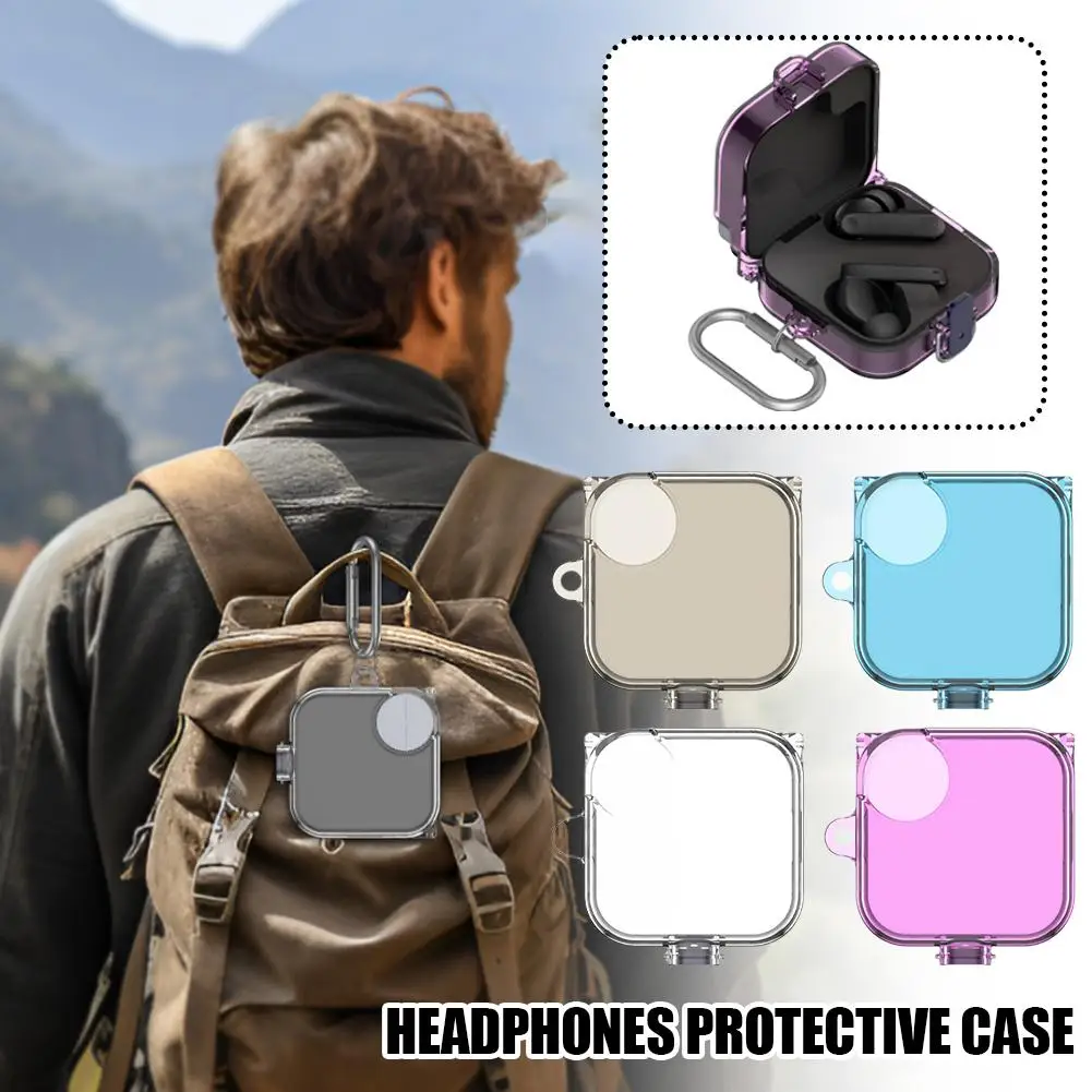 For CMF Buds Pro 2 Earphone Protective Case Transparent Lock Cover Waterproof Dirt-resistant Anti-fall Wireless Earphone Accesso