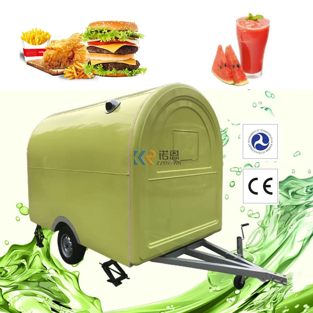 

Food Truck Trailer Mobile Kitchen Fully Equipped Snack Ice Cream Cart Custom Food Kiosk Concession Hot Dog Juice Kiosk For Sale