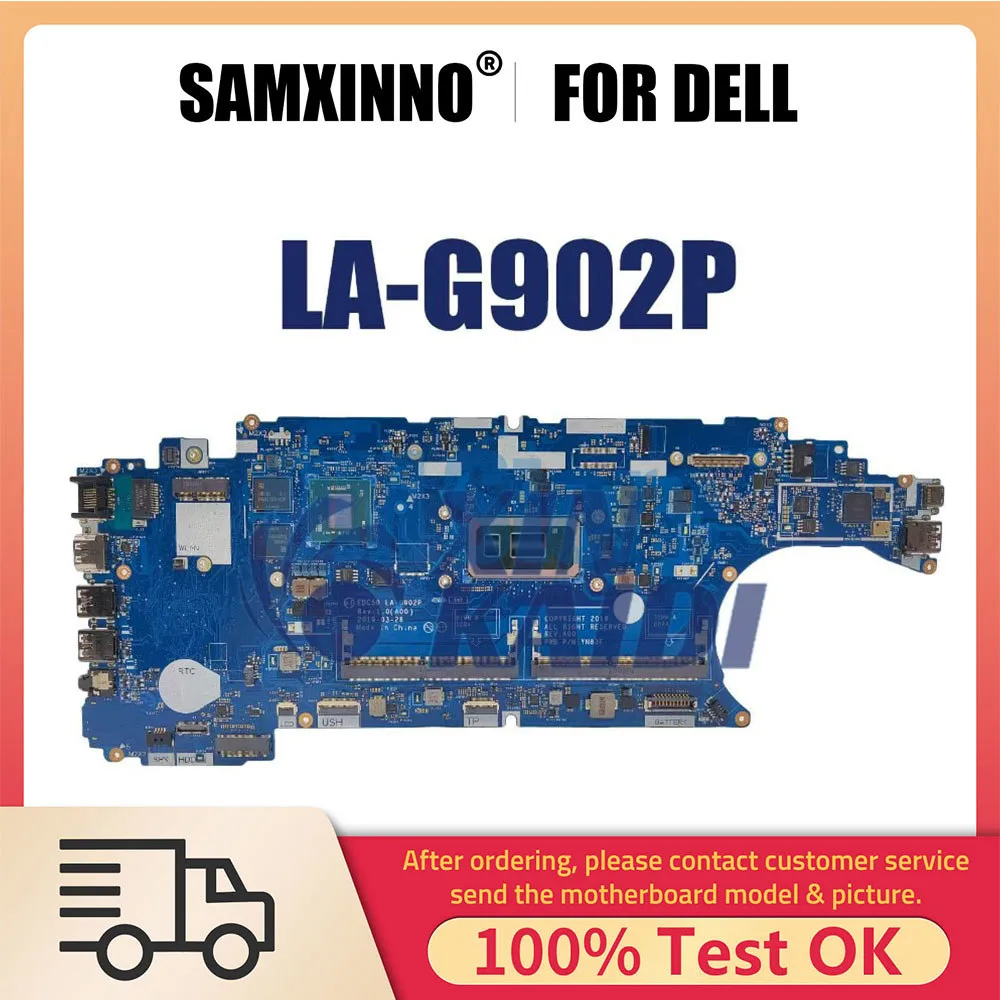 Notebook Mainboard For Dell Latitude 5500 3540 0VM2Y4 LA-G902P 08K4FK Laptop Motherboard i7-8665U i7-8565U RX540 2G Full Tested