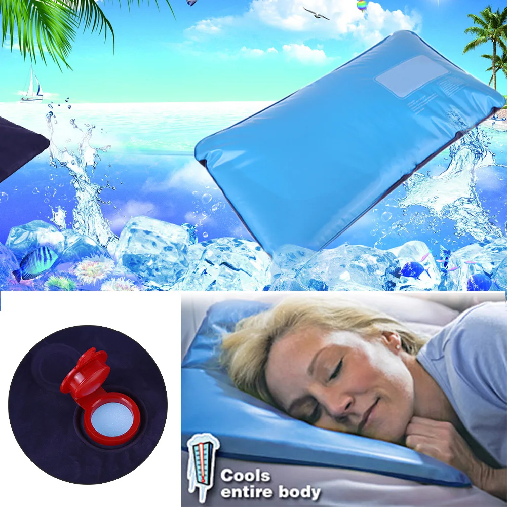 

Summer Cooling Water Pillow Ice Bag Stress Relief Sleeping Cushions Pads