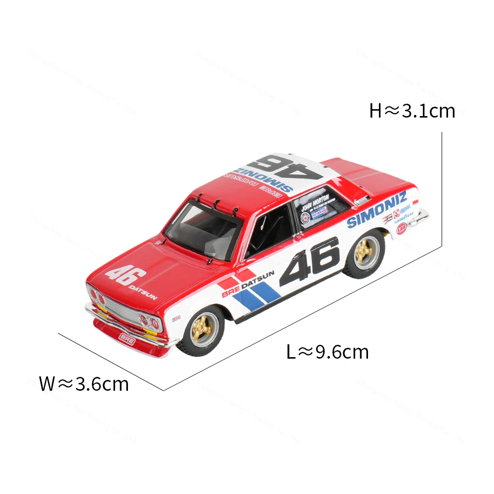 Bburago 1:43 BRE Datsun 510 Static Die Cast Vehicles Collectible Model Racing Car Toys Acrylic Box