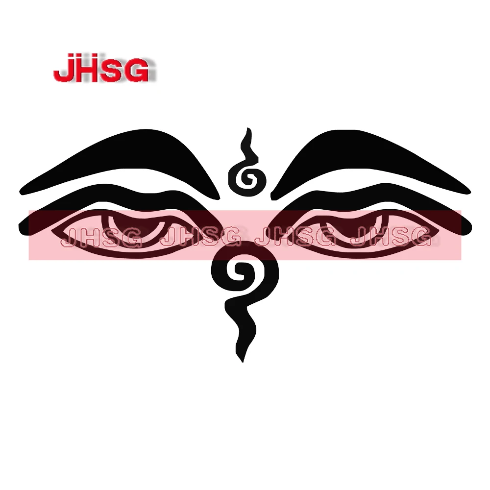 JHSG Custom Car Sticker Compassion Buddha Eye Sticker Vinyl Reflective Waterproof Decal Car Motorcycle External Accessories