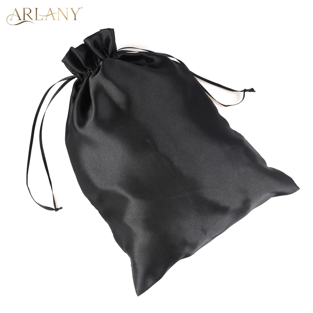 

10Pcs Stain Wig Bag Hair Extensions Packaging Bags Bundles Stik Hair Bags Gift Bag with Tassel Drawstring Travel Daily Use