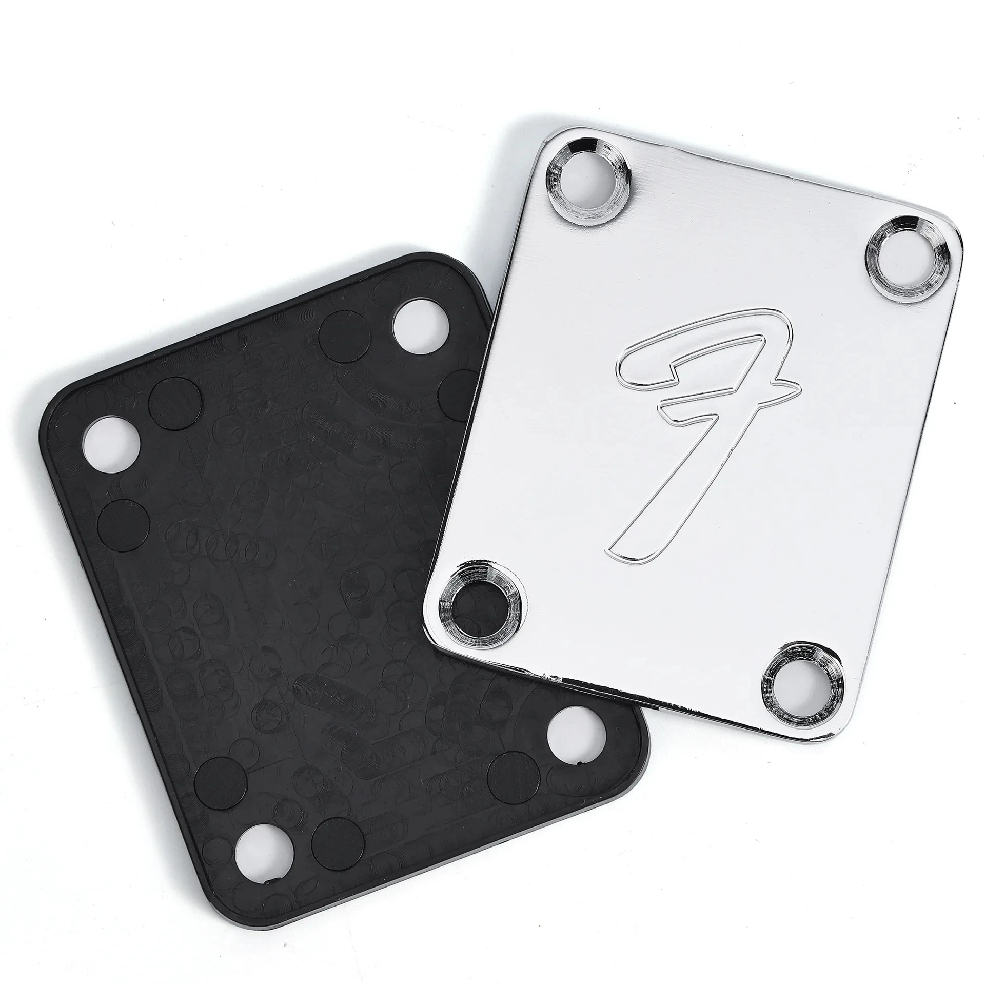 Miwayer Vintage Guitar Neck Plate with Screws Electric Bass Back Plate Fits Most Guitars Silver / Gold / Black Available