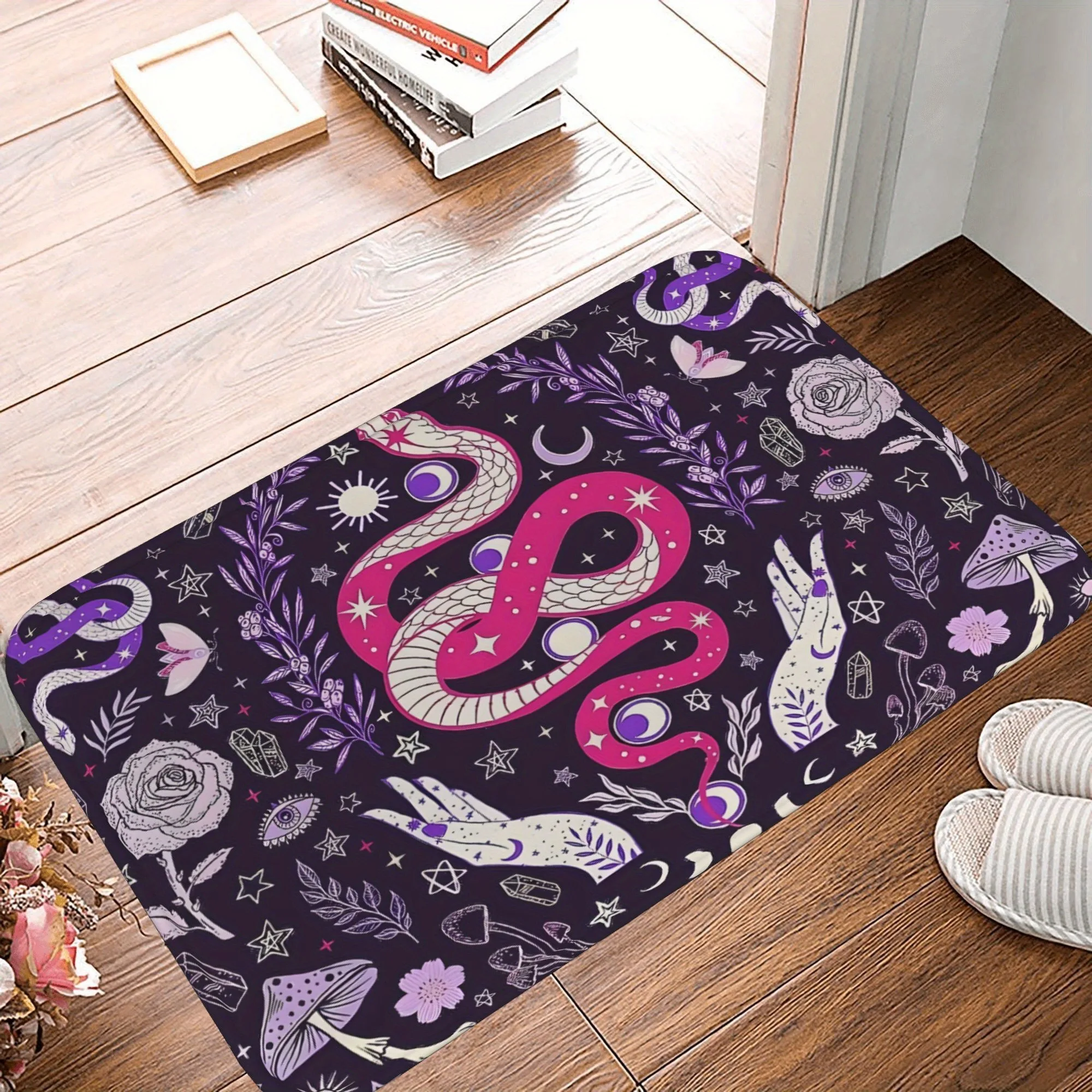 

1PC HALLOWEEN Pattern Kitchen Rug Non-Slip Door Mat Pop design Bathroom Rug Bath Mat Carpet for Home Sink Laundry Decor