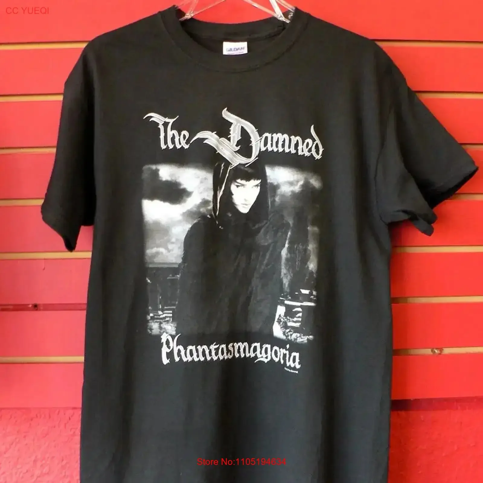 The Damned Phantasmagoria Album Cover T Shirt cotton 100 reprint tee TT8663 vintage Washed designer clothes Casual Unisex