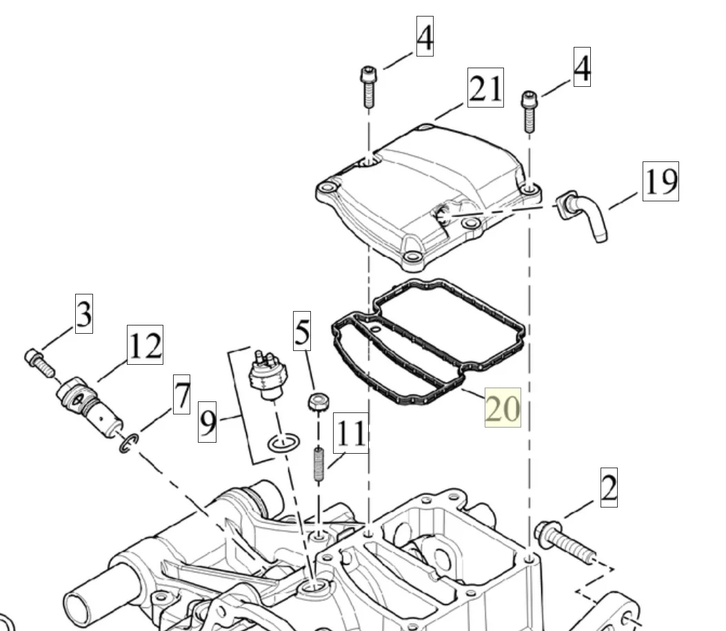Upper Transmission Cover Gasket For Harley-Davidson Fat Boy Road King Electra Street Glide Low Rider FXST FLDE Softail Standard view 3
