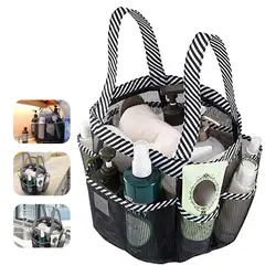 Mesh Shower Caddy Bag Basket Indoor Outdoor Using Solid Color Multi-pocket  Tote Bags Toiletry Holders with Handles