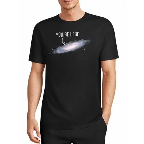 In the Vast Expanse of the Galaxy, You Are Truly Present Here, a Tiny but Real Presence. Galaxy Casual T-Shirt