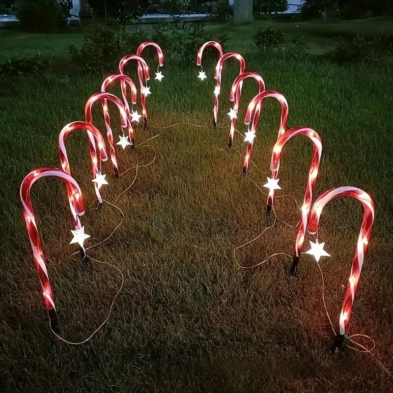 1 مجموعة من 5/8 تعمل بالطاقة الشمسية عيد الميلاد قصب ضوء مقاوم للماء المضادة للتجميد الدافئة ضوء ستار الديكور لقضاء عطلة المكونات الأرضية