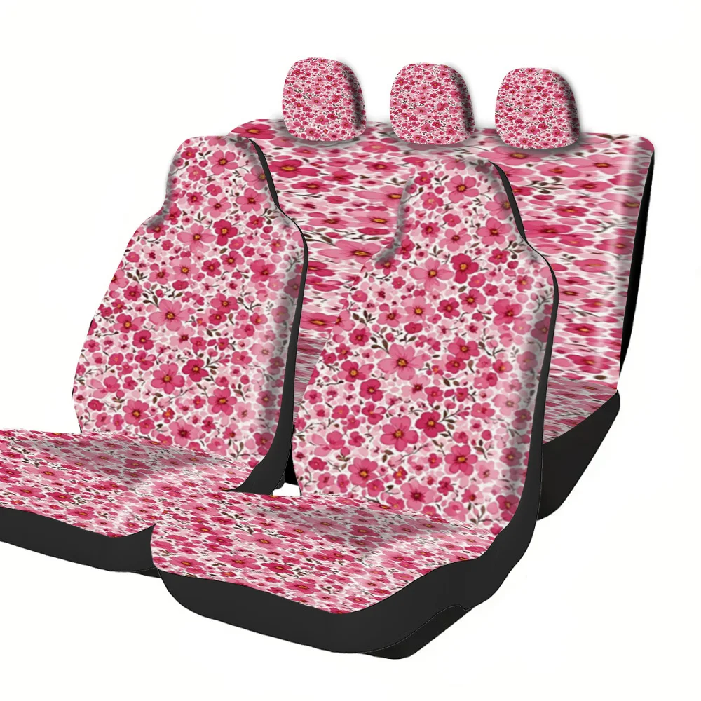 

Vibrant Floral Print Car Seat Covers - Premium Polyester, Universal Fit For Cars, SUVs, Sedans - All-Season Protection, No Fille