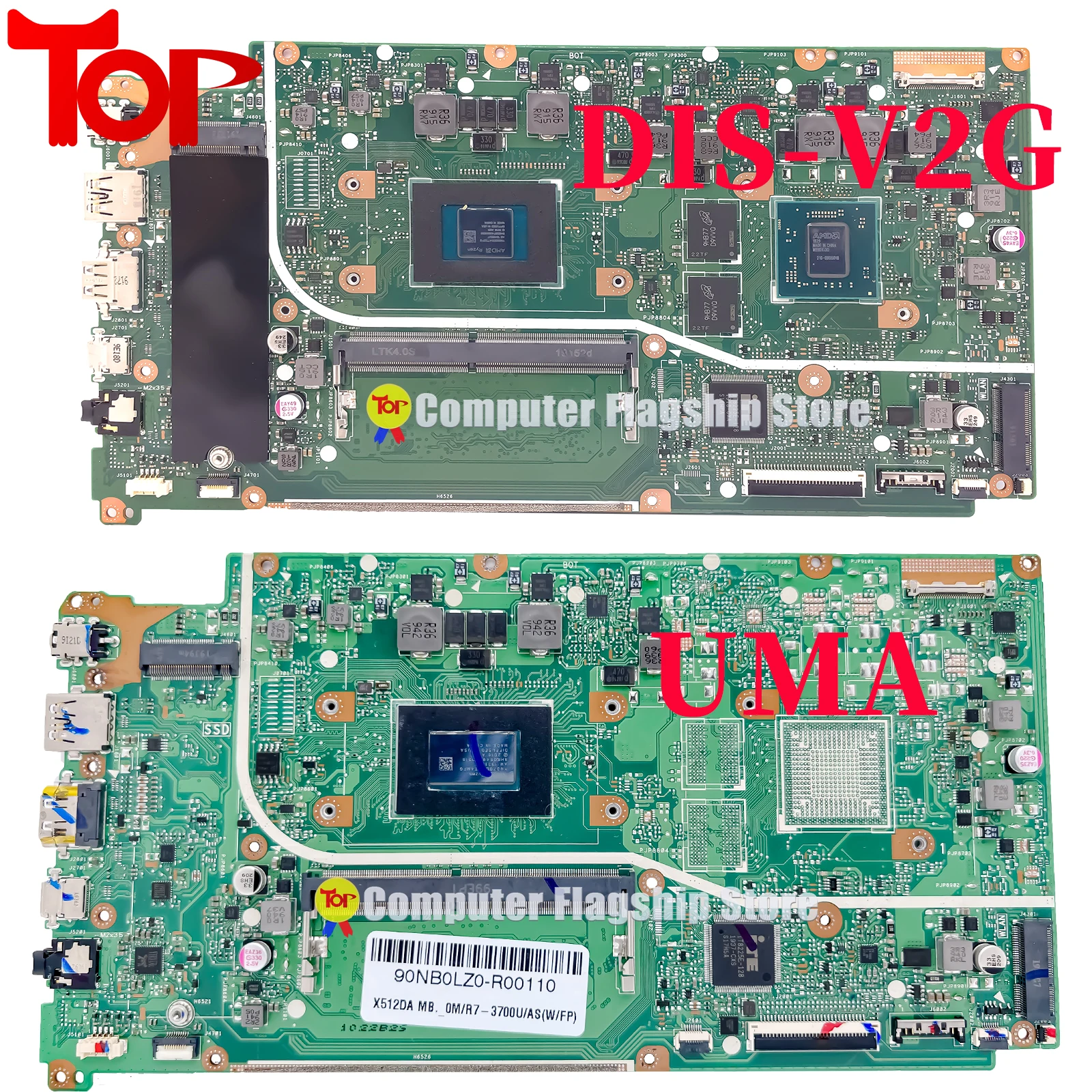 X512DK Laptop Motherboard For ASUS X512D F512DK F512D X512DAP X512DA X712DK X712D F712D F712DK X712DAP 0G/4G R3 R5 R7 Mainboard