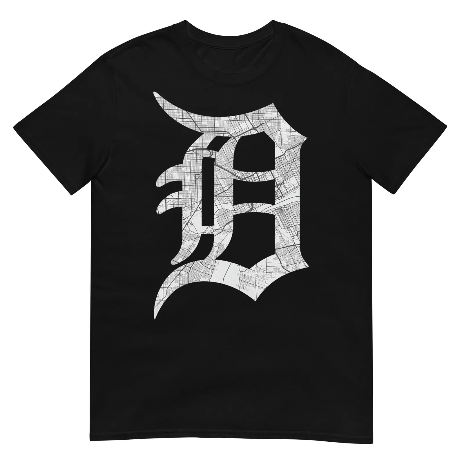 

Detroit Michigan City Map T-Shirt Gift for Road Trip Enthusiasts