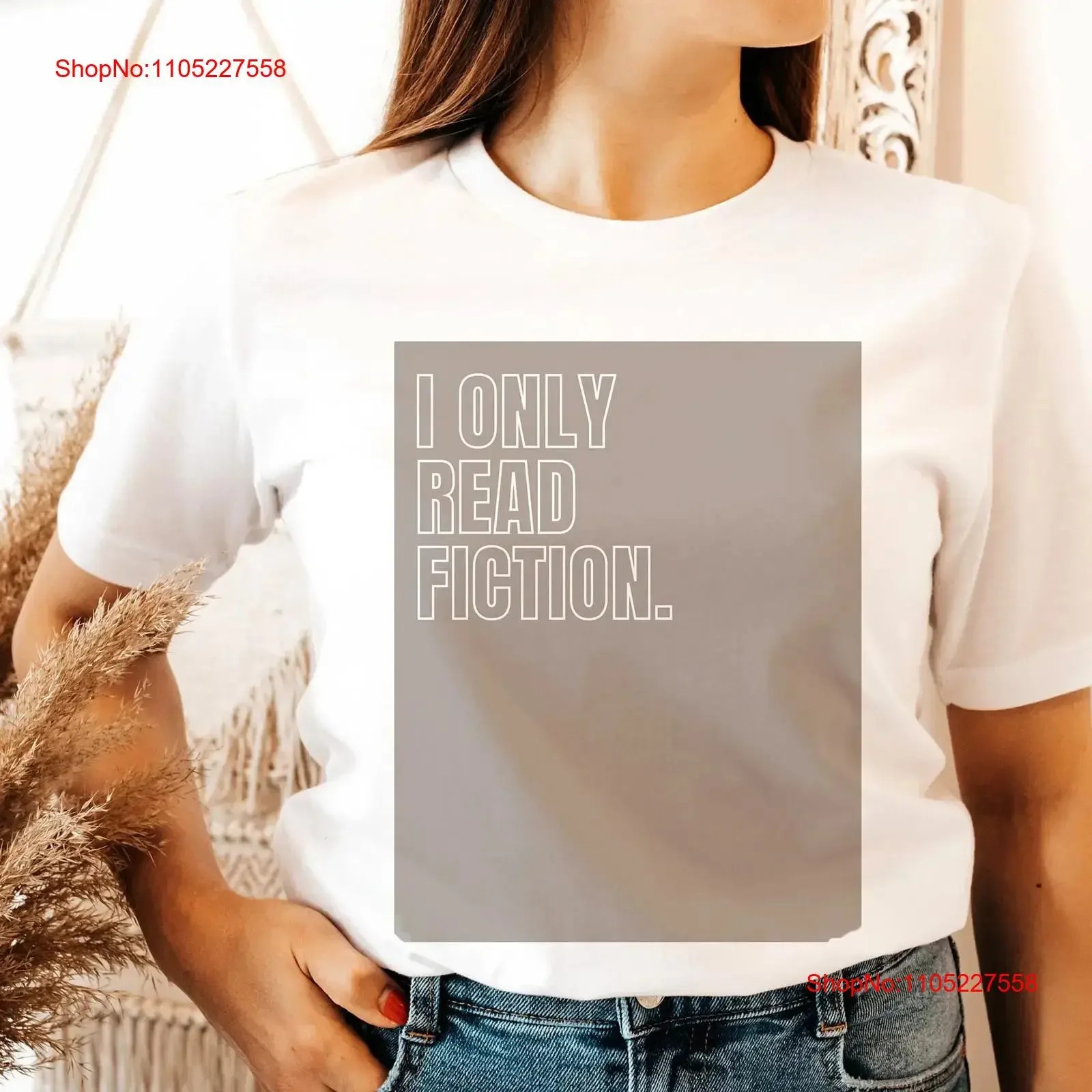 I Only Read Fiction T Shirt for Readers Bibliophiles Bookish Book Lover ACOTAR From Blood Ash Zodiac Academy vintage Washed