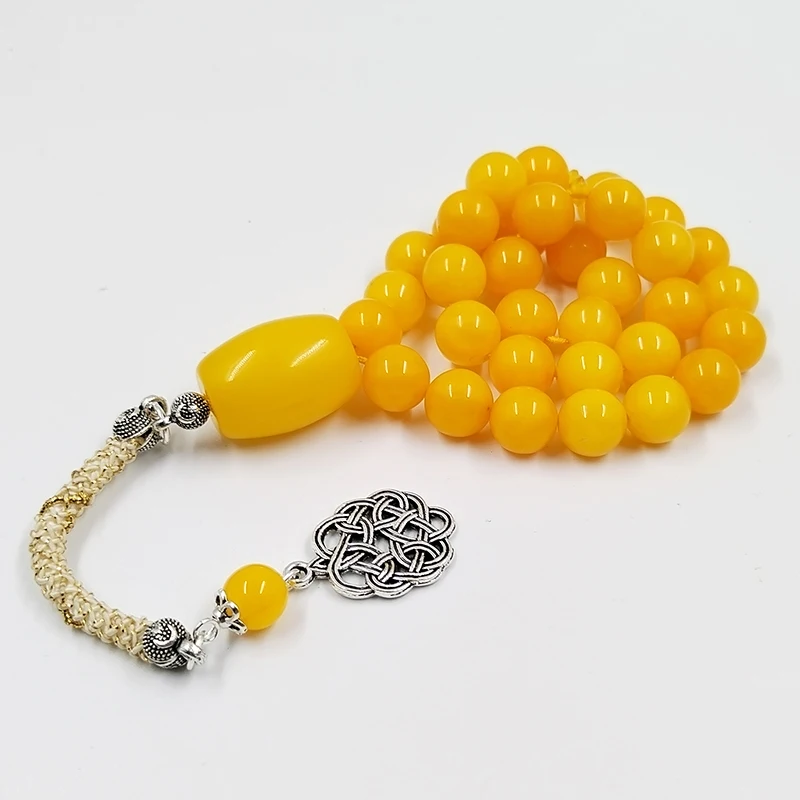 Tasbih Orange Resin Muslim GIFT Rosary bead islamic prayer beads arabic jewelry Misbaha 33beads Turkish jewelry Bracelets Gift