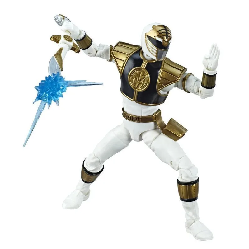 【Auf Lager】Hasbro Power Rangers Lightning Series White Ranger Metallic-Version und einfaches Actionfiguren-Modellspielzeug im 6-Zoll-Maßstab