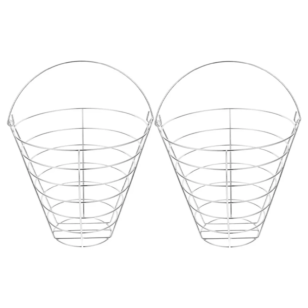 2 قطعة حاوية تخزين كرة الجولف متينة من الفولاذ المقاوم للصدأ بتصميم مريح ومقبض مثالي للتمرين والمنافسة