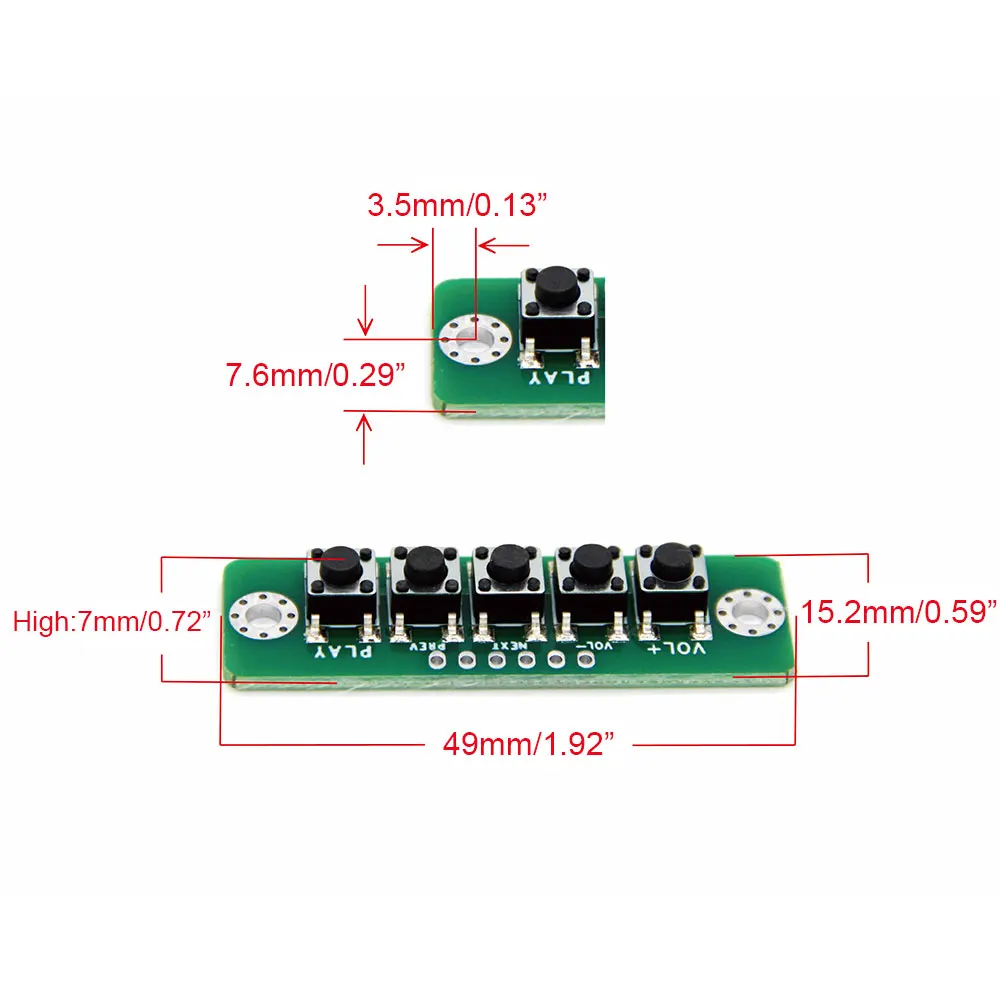 3/4/5-bit independent key module MCU foreign key micro-motion key board Bluetooth power amplifier key board suitable for Arduino