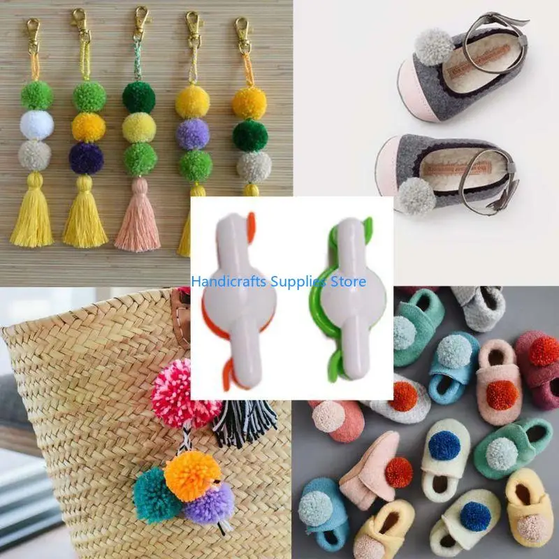R1WA 2pcs Pom-Pom Maker for Fluff Ball Needle DIY Wool Knitting Craft Tool Set