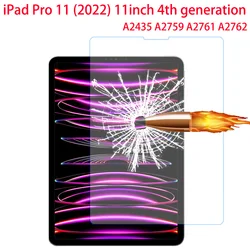Tempered Glass For Apple iPad Pro 11 inch 2022 4th Gen A2435 A2759 A2761 A2762 Screen Protector For iPad Pro 11 Protective Film