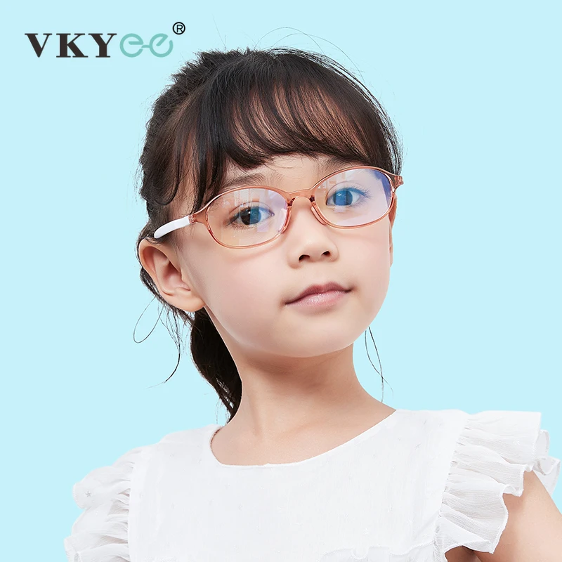 VICKY Children's Anti-blue Light Boys&Girls Anti-skid Rubber Sleeve Adjustable Customizable Prescription Myopia Hyperopia 5110